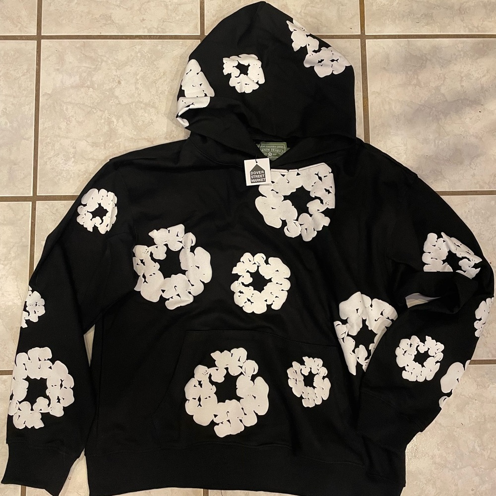 Denim Tears The Cotton Wreath Sweatshirt Black size Medium